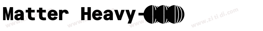 Matter Heavy字体转换